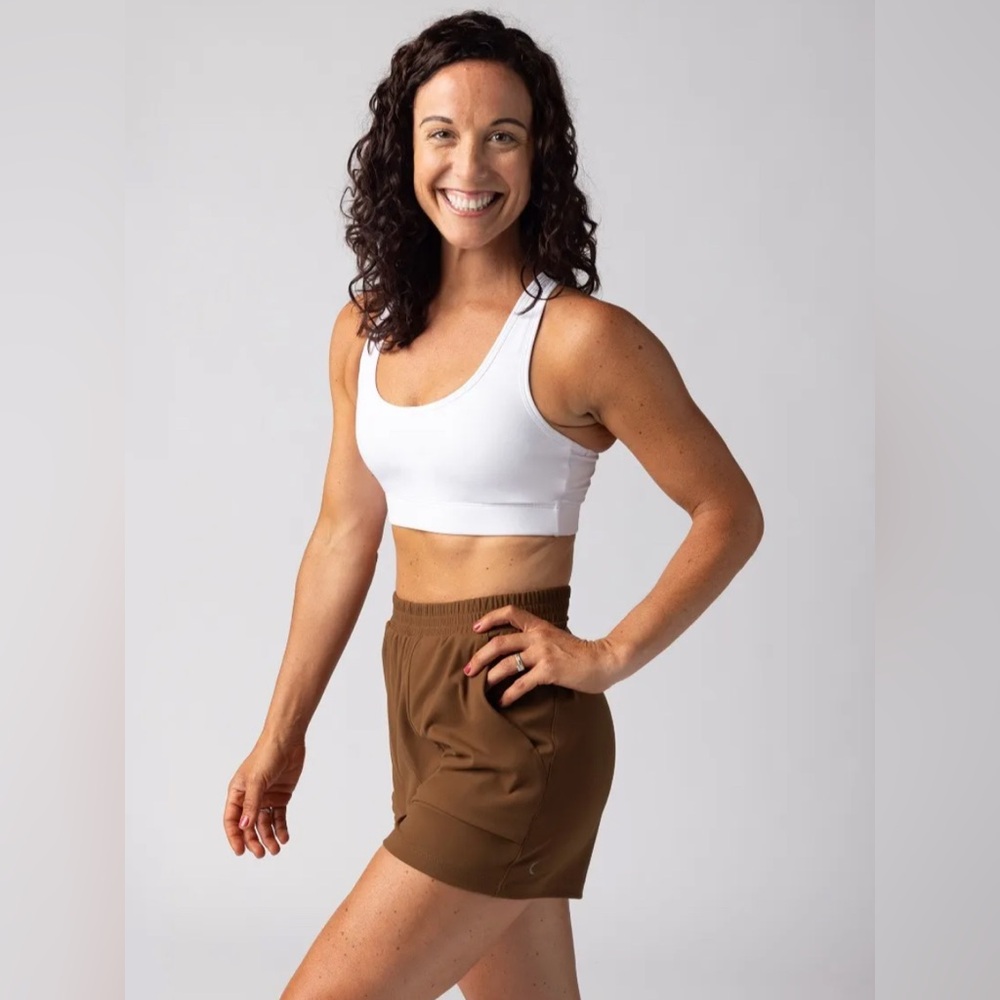 Zyia dark camel spark shorts